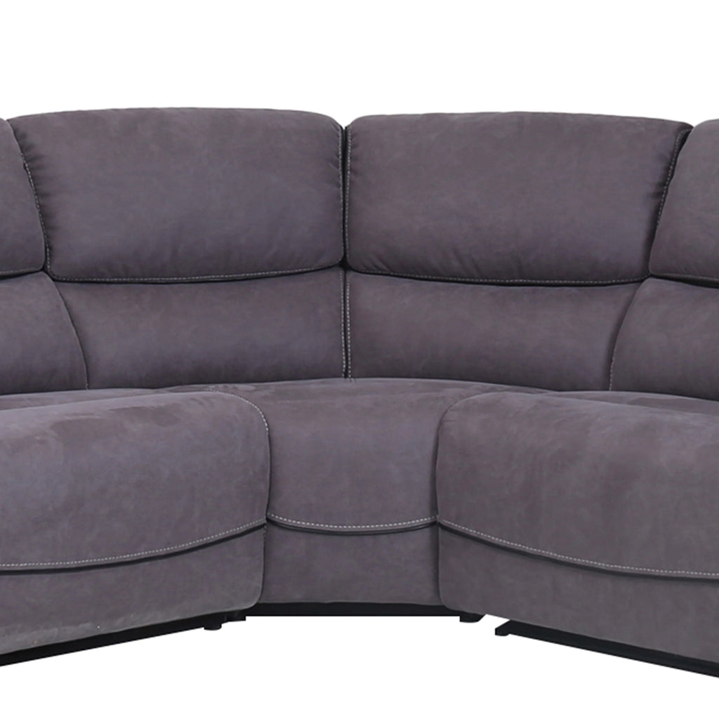 Gray Fabric Power Reclining Sectional D554365