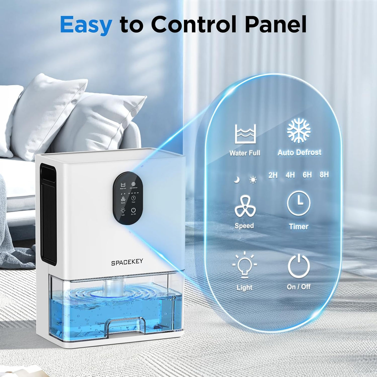 106 OZ Dehumidifier with 7 Color LED Light D99556