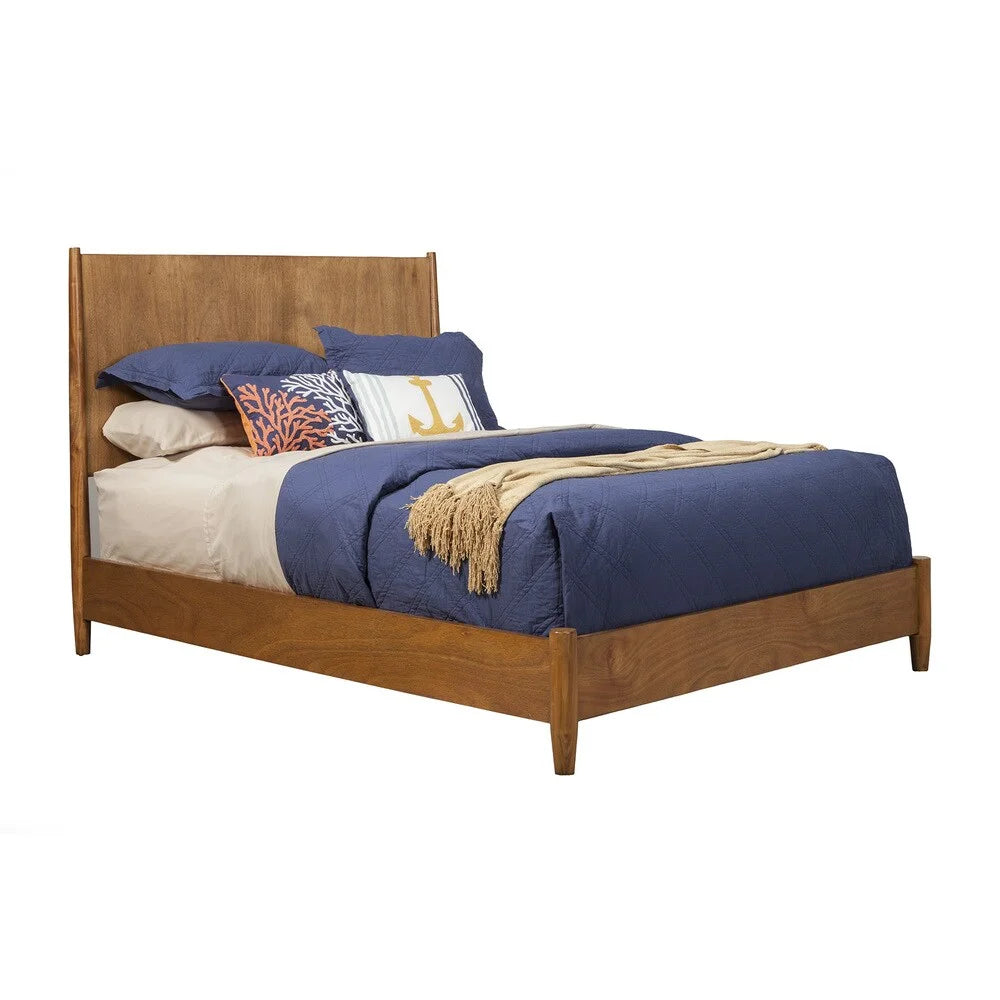 Queen Size Mid Century Modern Panel Bed X91101