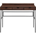 Industrial Wood 3-Drawer Computer Desk, Dark Walnut S2285