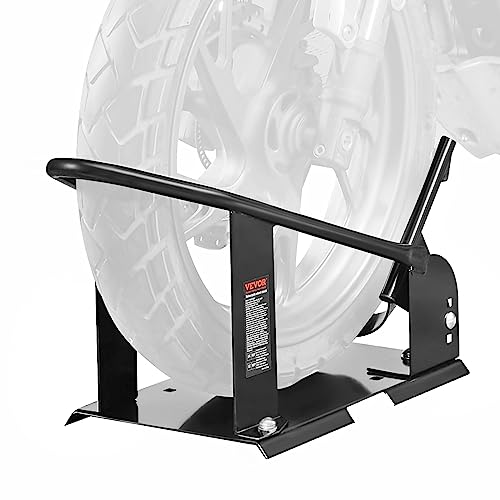 Heavy-Duty Steel Motorcycle Wheel Chock with 3 Adjustable Holes T498