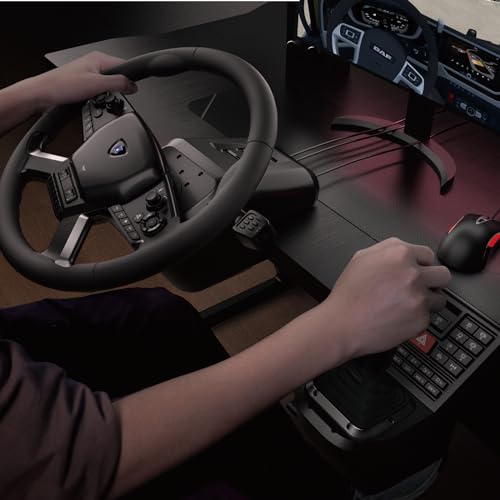 Truck Control System with Force Feedback Steering Wheel, Shifter Control Panel, & Pedals X85412