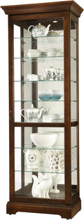 Cherry Bordeaux Seven Glass Shelves Curio Cabinet R11307