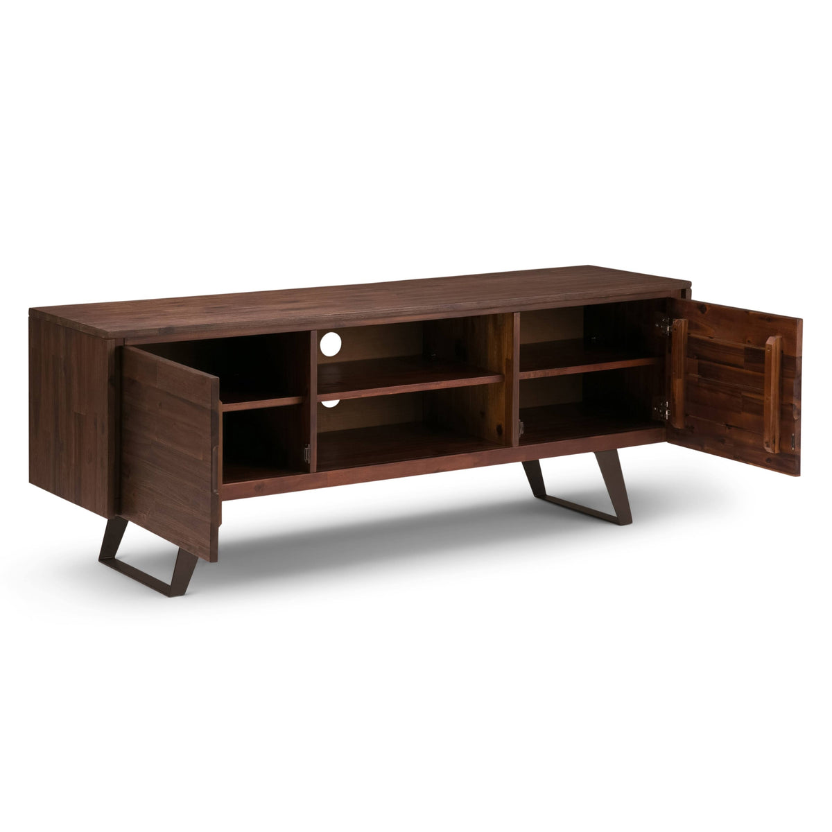 Solid Acacia Wood 63 inch Wide TV Media Stand Q5516