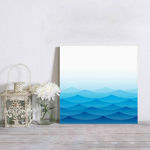 Blue Ocean Waves Canvas Print Wall Art Painting M58478