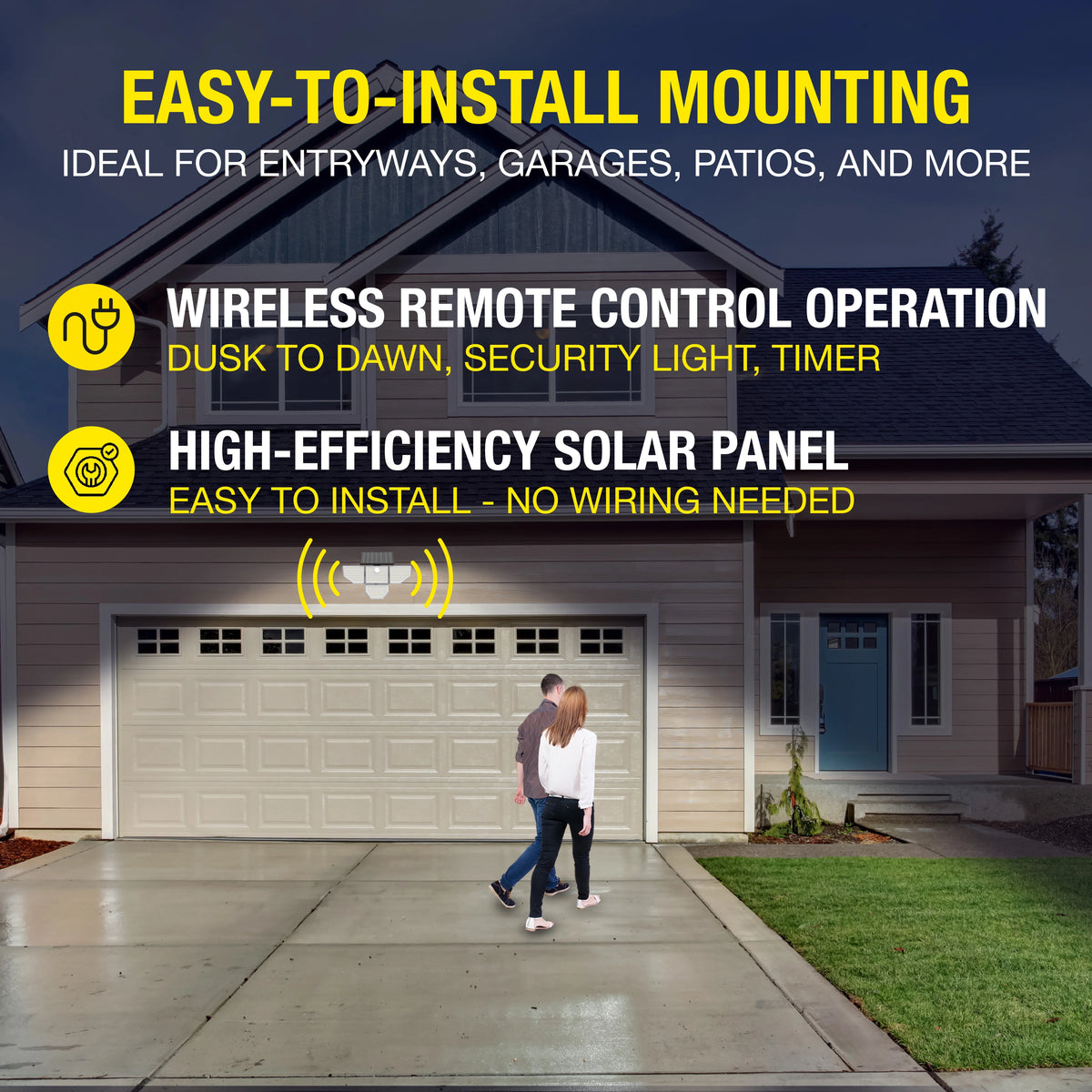 Adjustable Solar Motion LED Security Light 2-Pack T3635