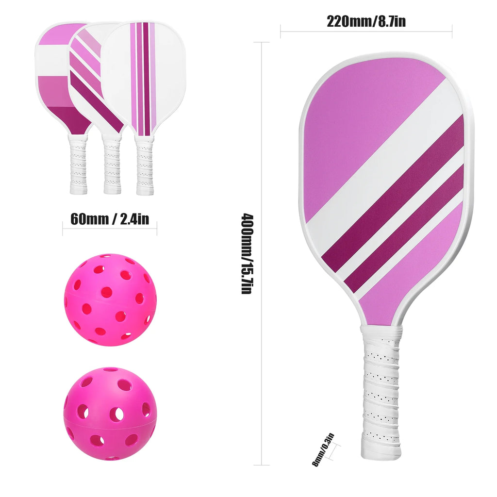 USAPA Approved Pickleball Set of 4 with 4 Balls Pink B400394