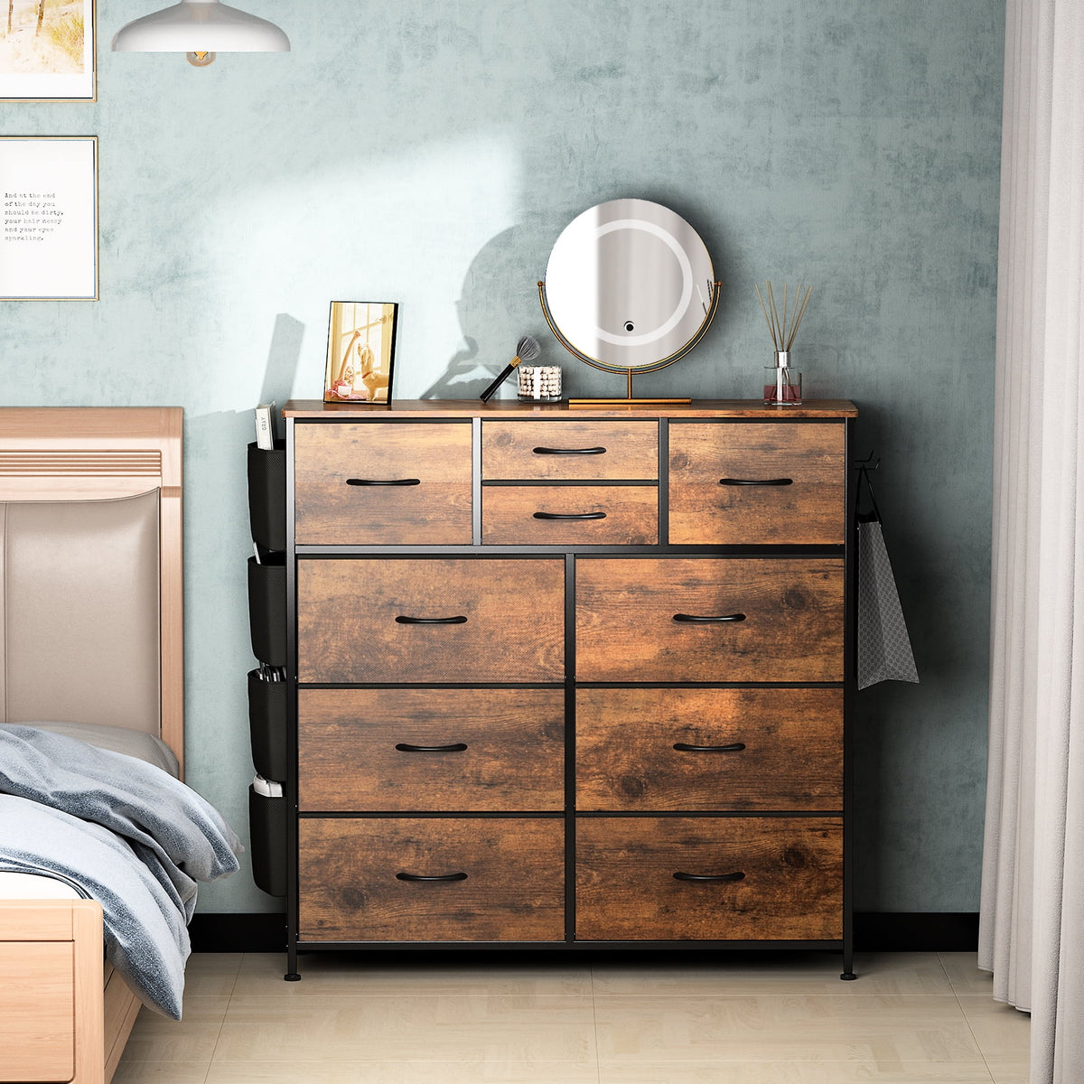 Brown 10 Drawer Dresser L205