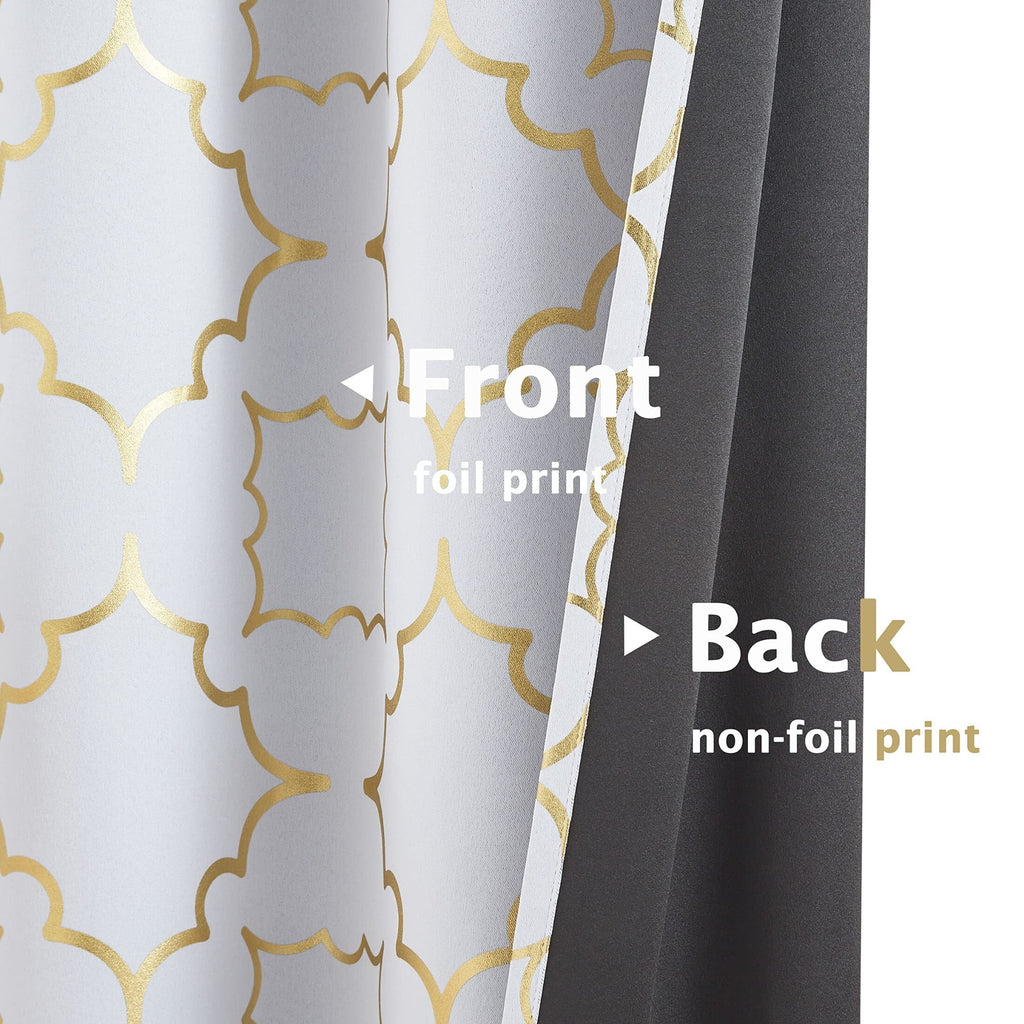 White Blackout Window Curtain 2 Panels 52"Wx84"L G702