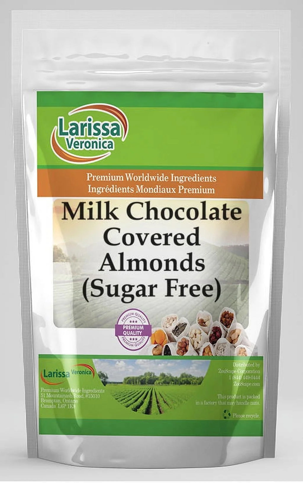 Sugar Free Milk Chocolate Covered Almonds 4 oz 3-Pack P9045