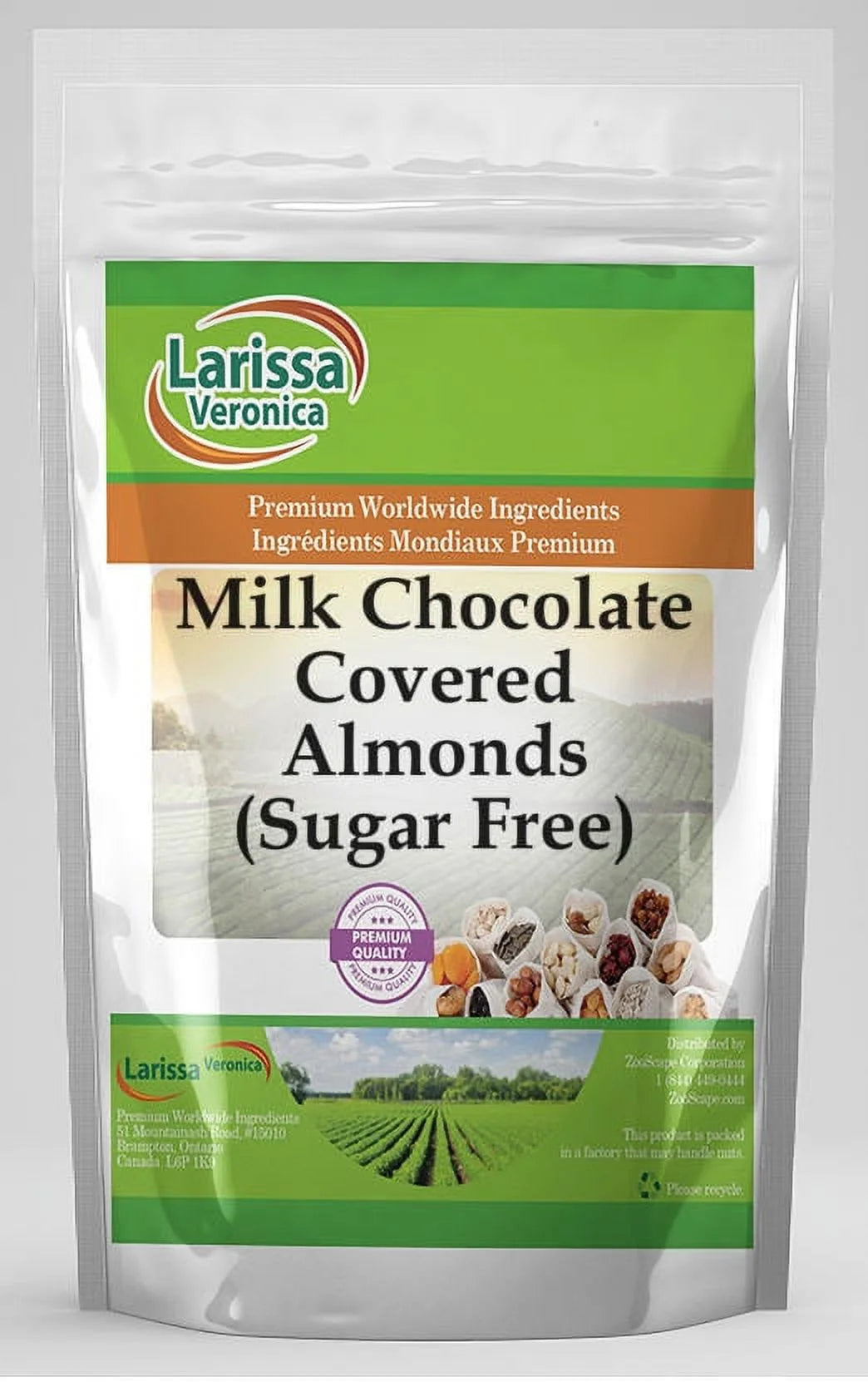 Sugar Free Milk Chocolate Covered Almonds 4 oz 3-Pack P9045