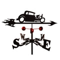Black Steel Hot Rod Car Weathervane U796890
