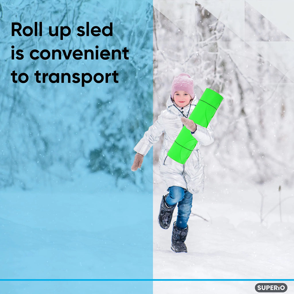 3 Pack Green Kids Snow Sled D4528