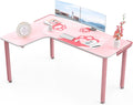 61 Inch Pink L Shaped Gaming Desk X772