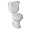 10 in. Rough-in 2-Piece 1.28 GPF Single Flush Round Front Toilet in White W167848