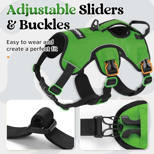 Black Reflective No Pull Dog Harness with Lift Handle A336482