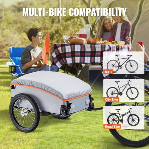 Heavy-Duty Foldable Bike Cargo Trailer with Universal Hitch M814541
