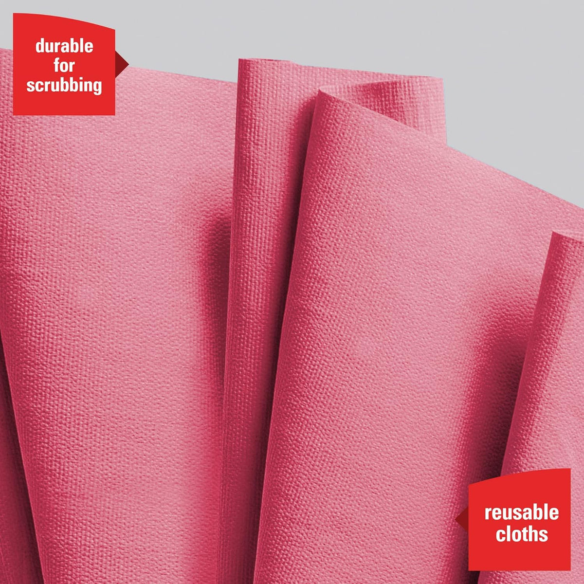 Heavy Duty Cloths Jumbo Roll, Red, 475 Sheets L809917