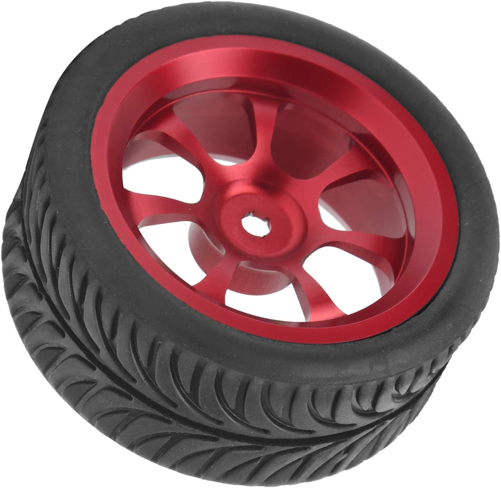 4Pcs Metal Wheel Rims Tires with Adapter for RC Car I1504