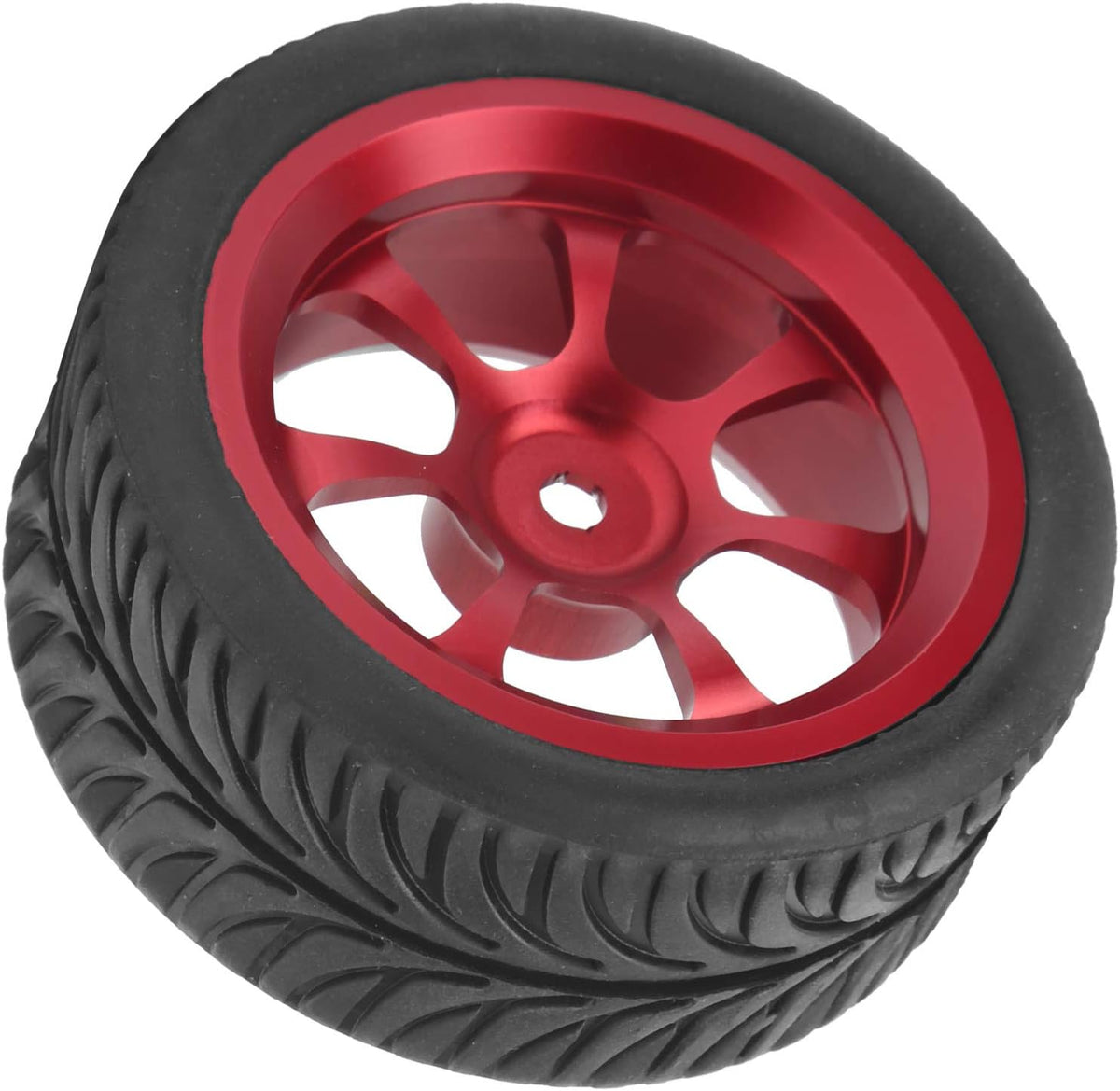 4Pcs Metal Wheel Rims Tires with Adapter for RC Car I1504