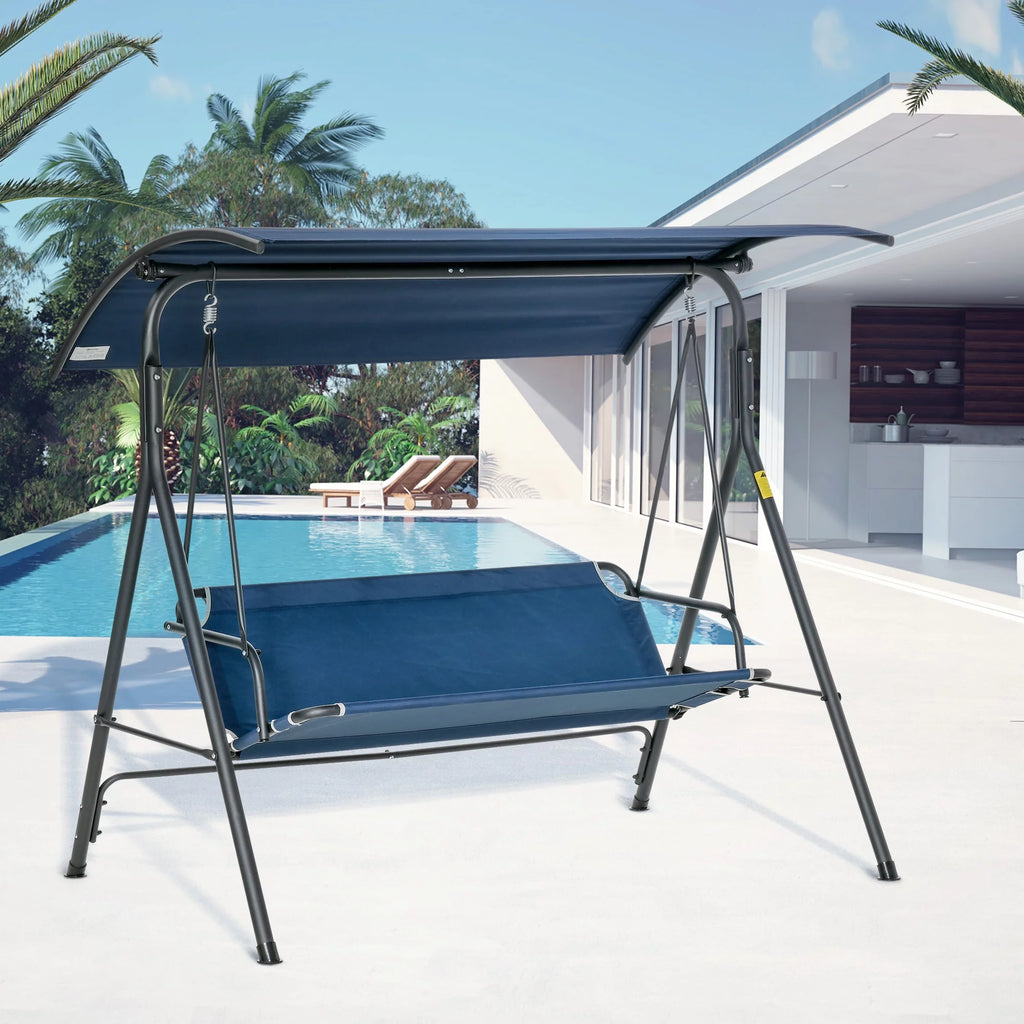 Dark Blue Steel Porch Swing K36910