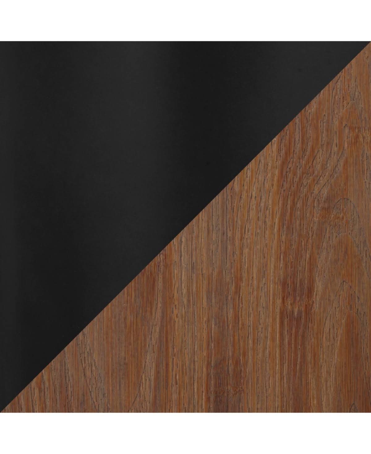 Industrial Counter Table in Black Metal and Brown Wood J757