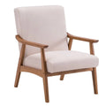 Beige Solid Wood Single Sofa Chair Y793589