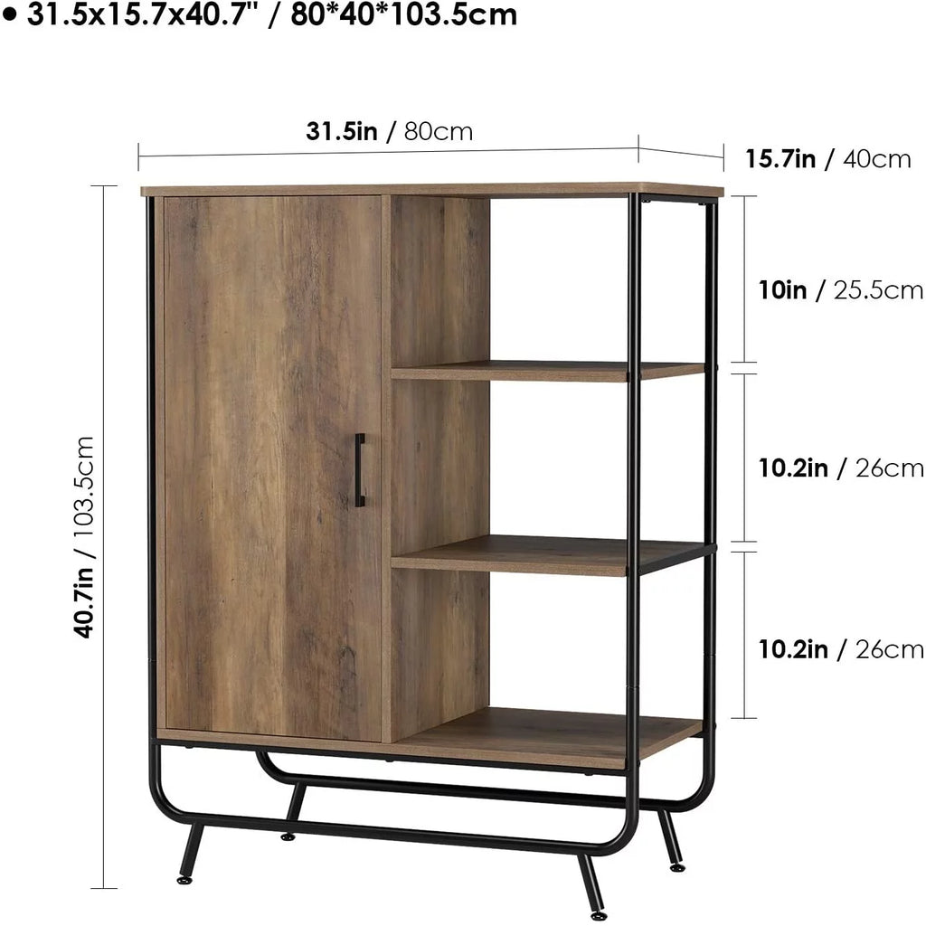 Metal Framed Bookcase with 3 Open Shelves Z220642