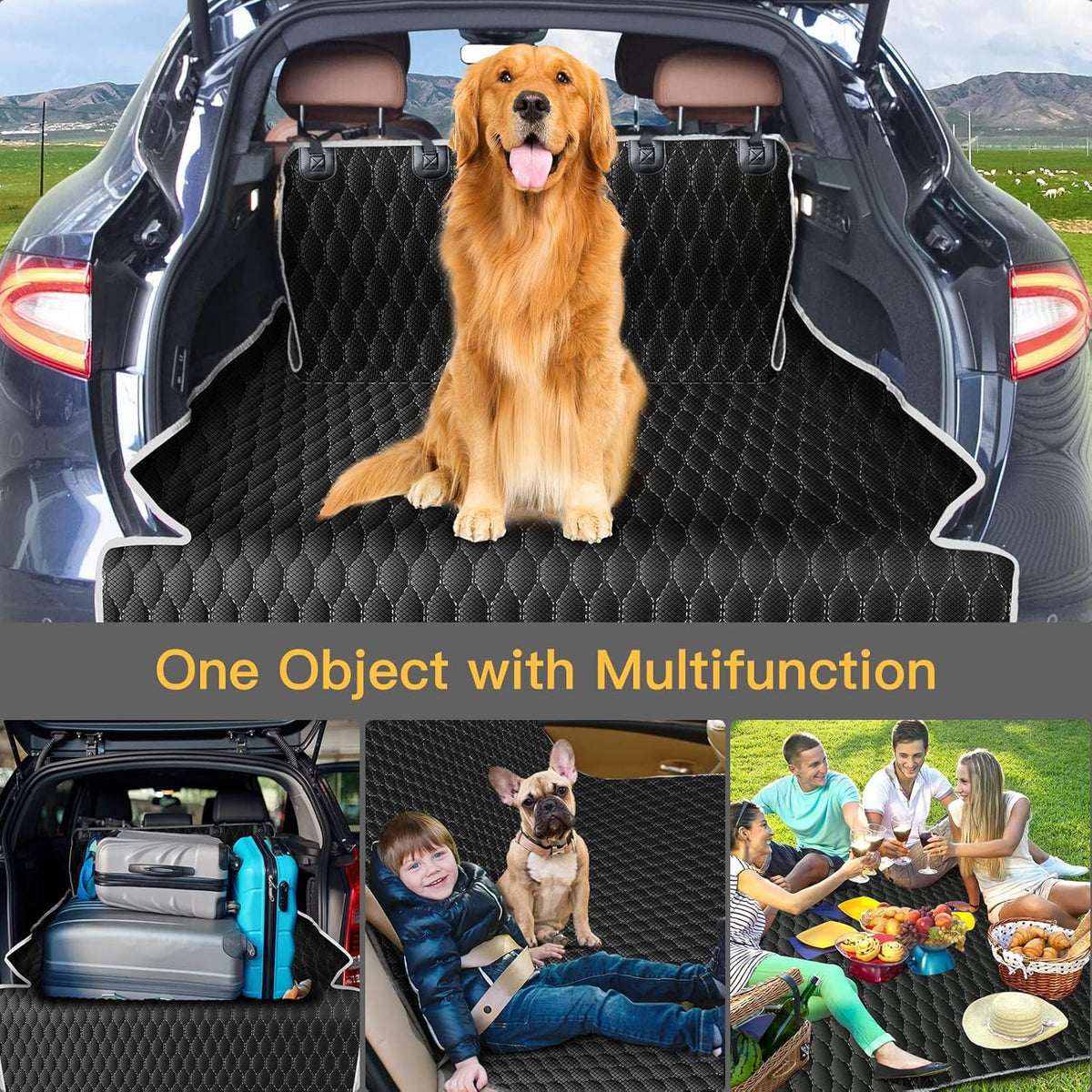 Black Water Resistant SUV Cargo Liner K412