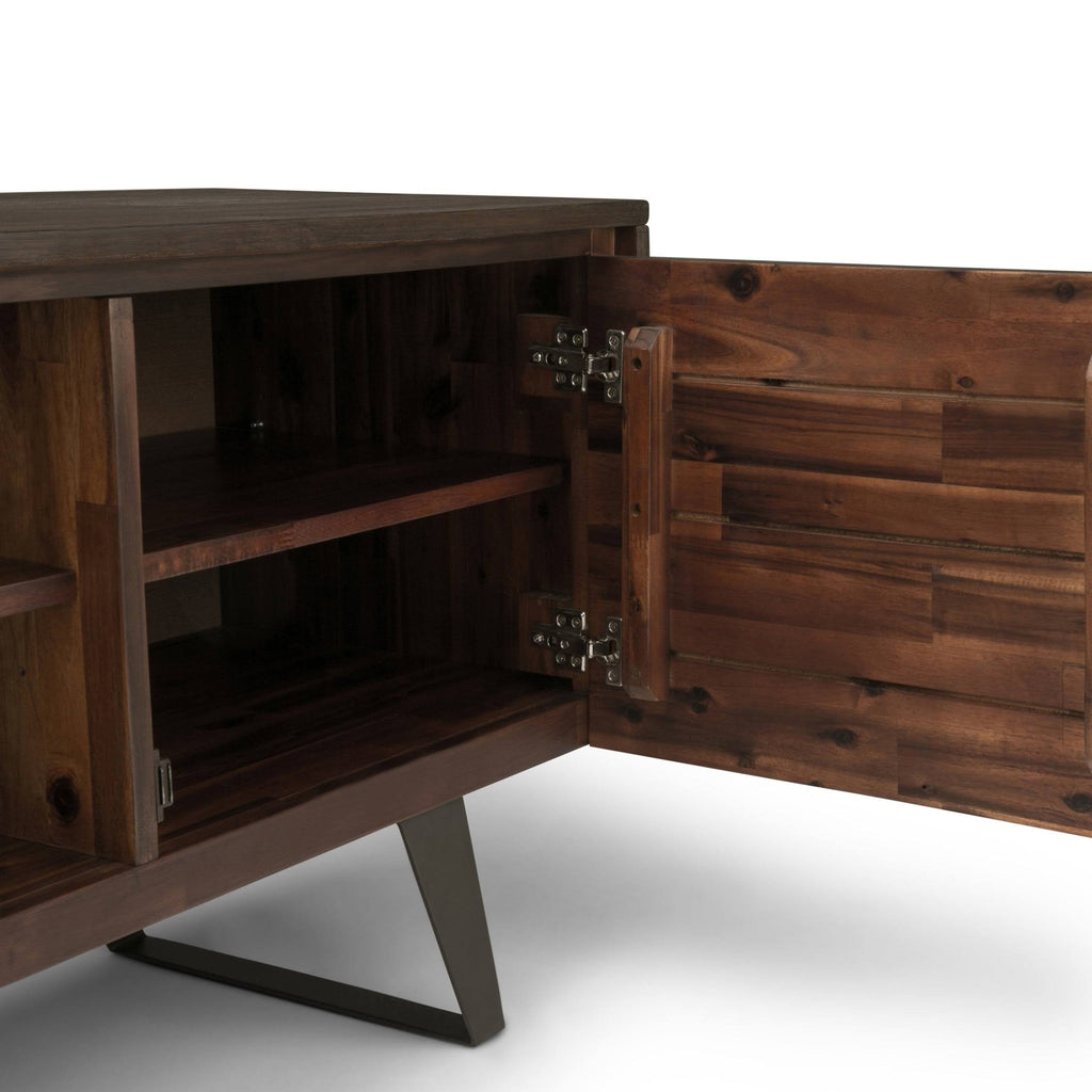 Solid Acacia Wood 63 inch Wide TV Media Stand Q5516
