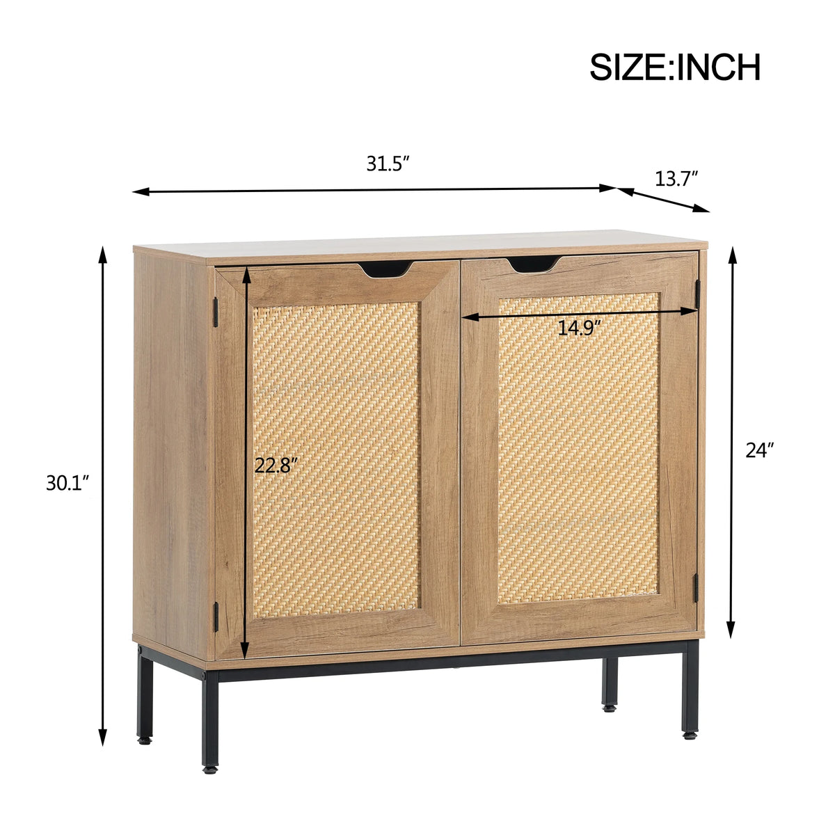 Rustic Rattan Sideboard H87176