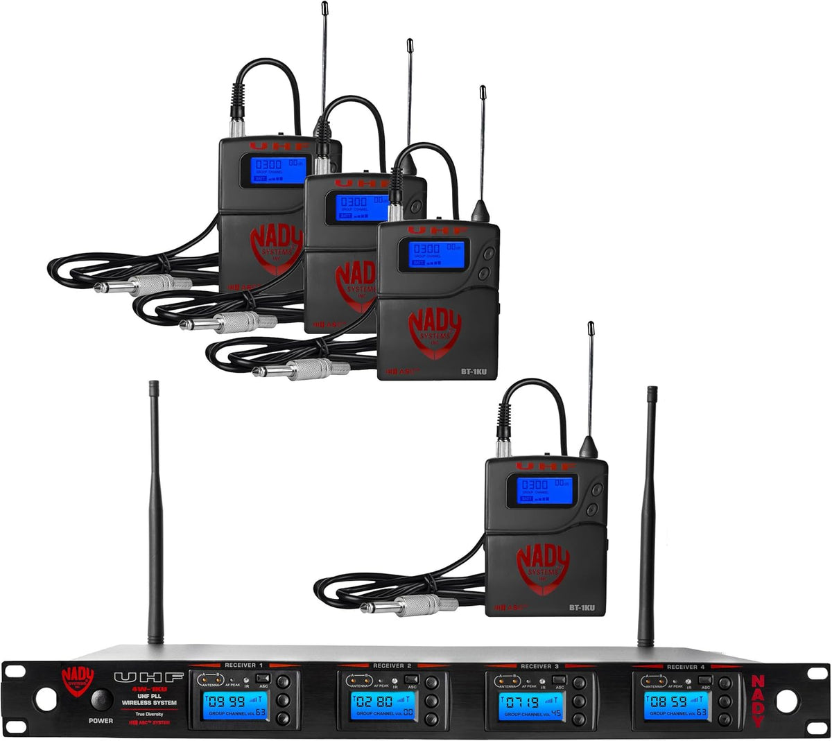 Dual True Diversity UHF Wireless System with 2 Lapel Microphones G238