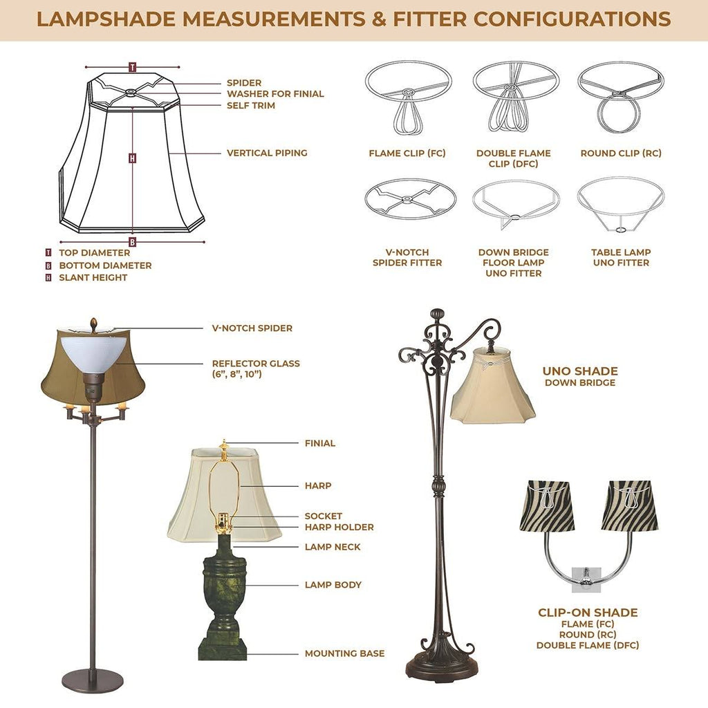 Beige 9x16x12.25 Set of 2 Lamp Shade I355