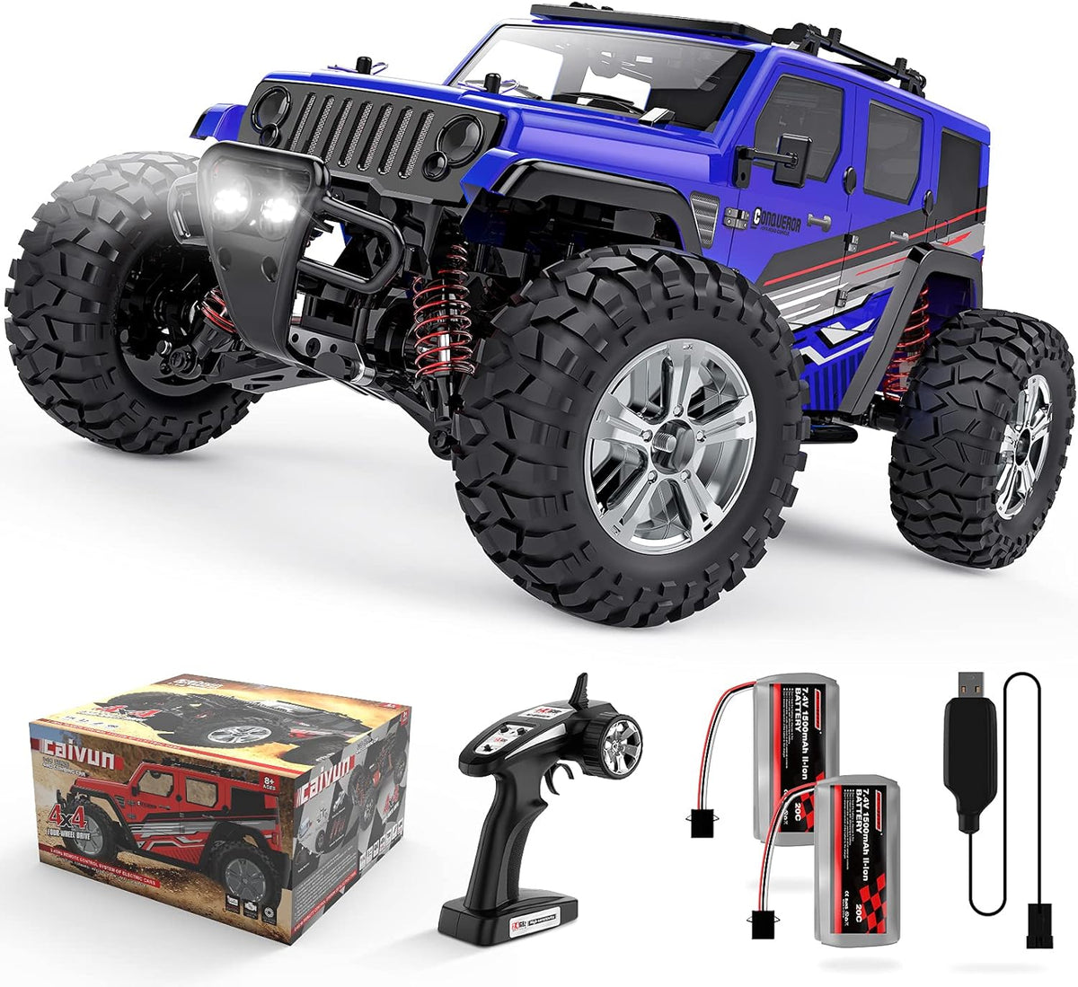 1:14 Scale 4WD RC Trucks with Two 1500mAh Batteries O173271
