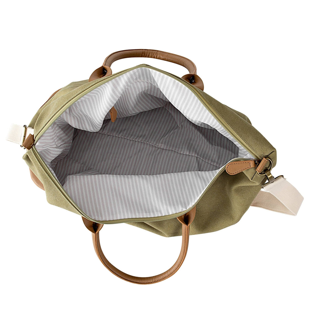 Green Washed Canvas Weekender Y29154