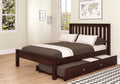 Full Contempo Bed with Trundle Bed Dark Cappuccino Finish U1225