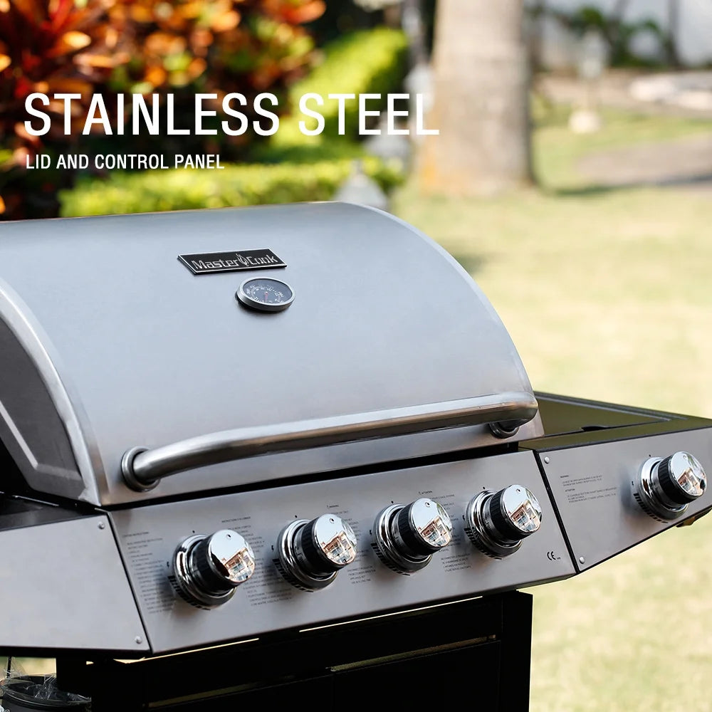 4 Burner Propane Gas Grill with Side Burner L277