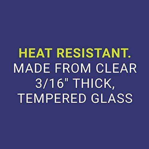Tempered Glass Flame Guard for Drop-In Fire Pit Pan Q3312