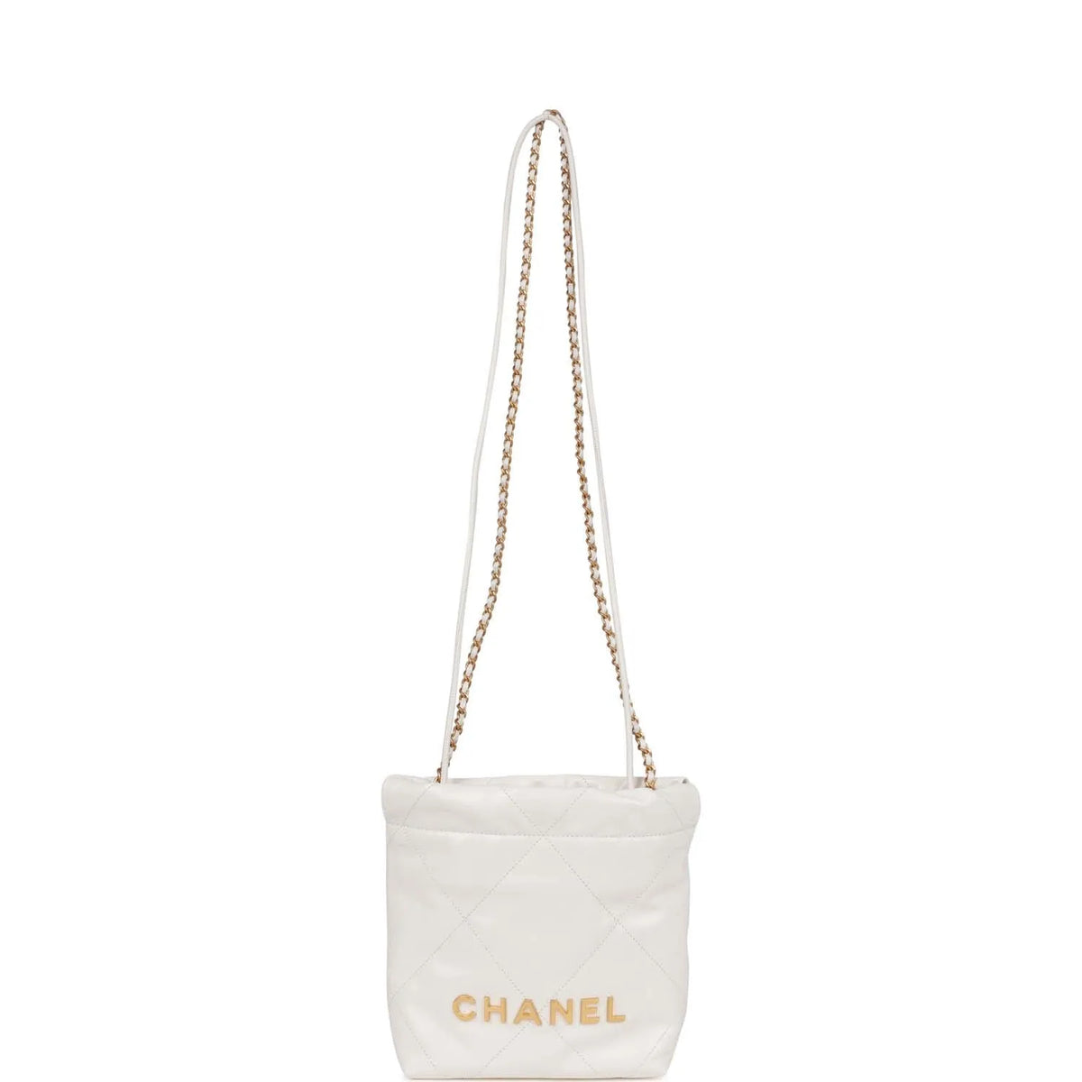 White Calfskin Mini Bag T277