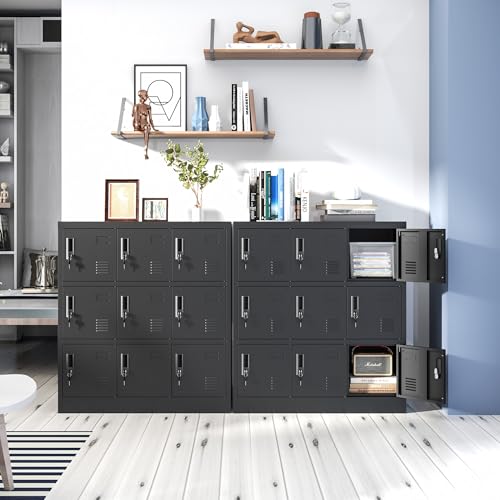 9 Door Metal Storage Locker with Locks A144864