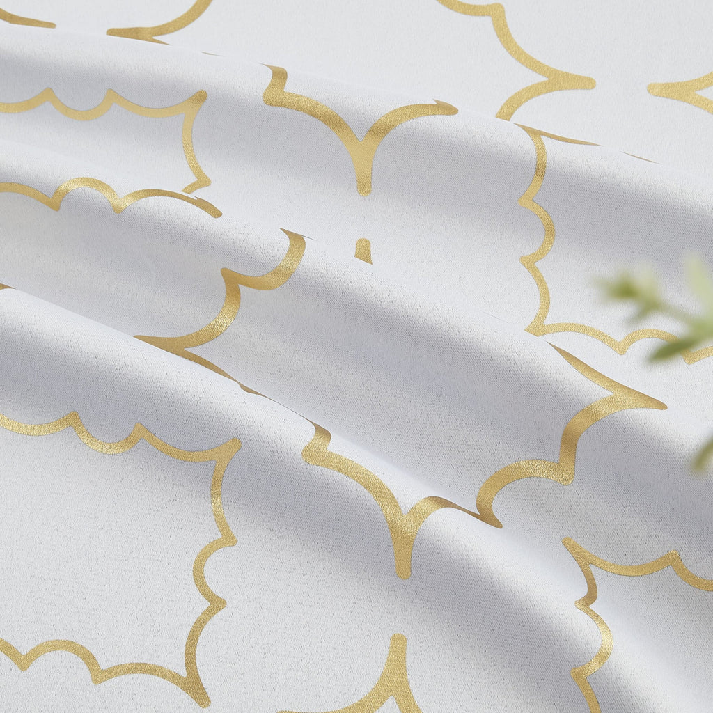 White Blackout Window Curtain 2 Panels 52"Wx84"L G702