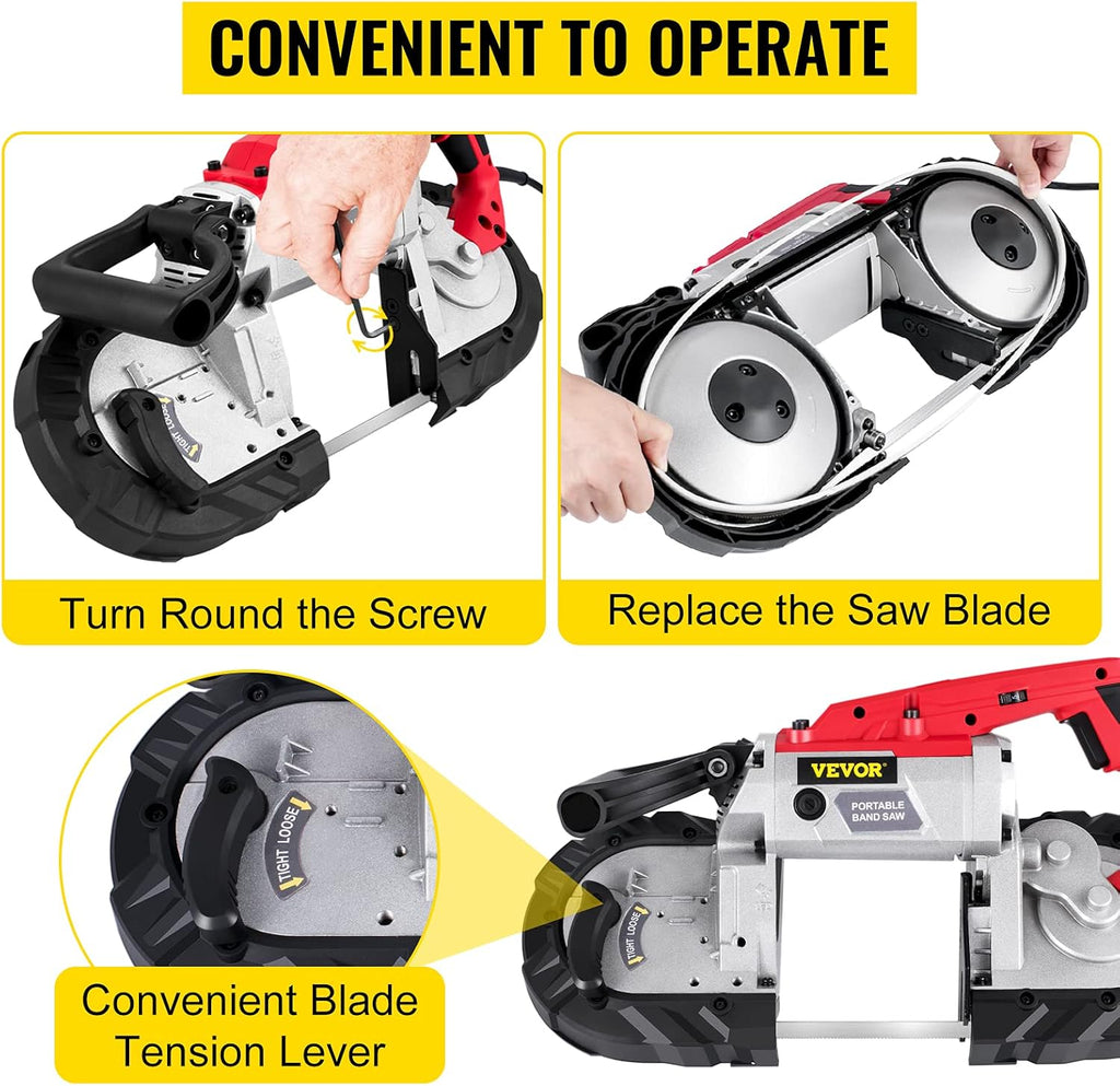 Portable Band Saw, 5 Inch Cutting Capacity, Variable Speed Y880