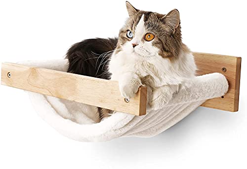 Black Stripe Wooden Cat Wall Shelf P632100