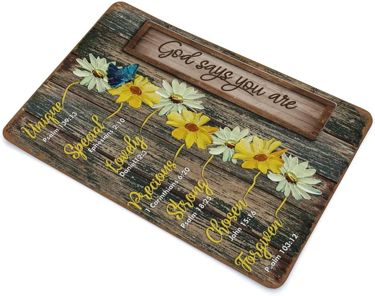 Vintage Daisy Flower Metal Tin Sign 8"x12" Y4114