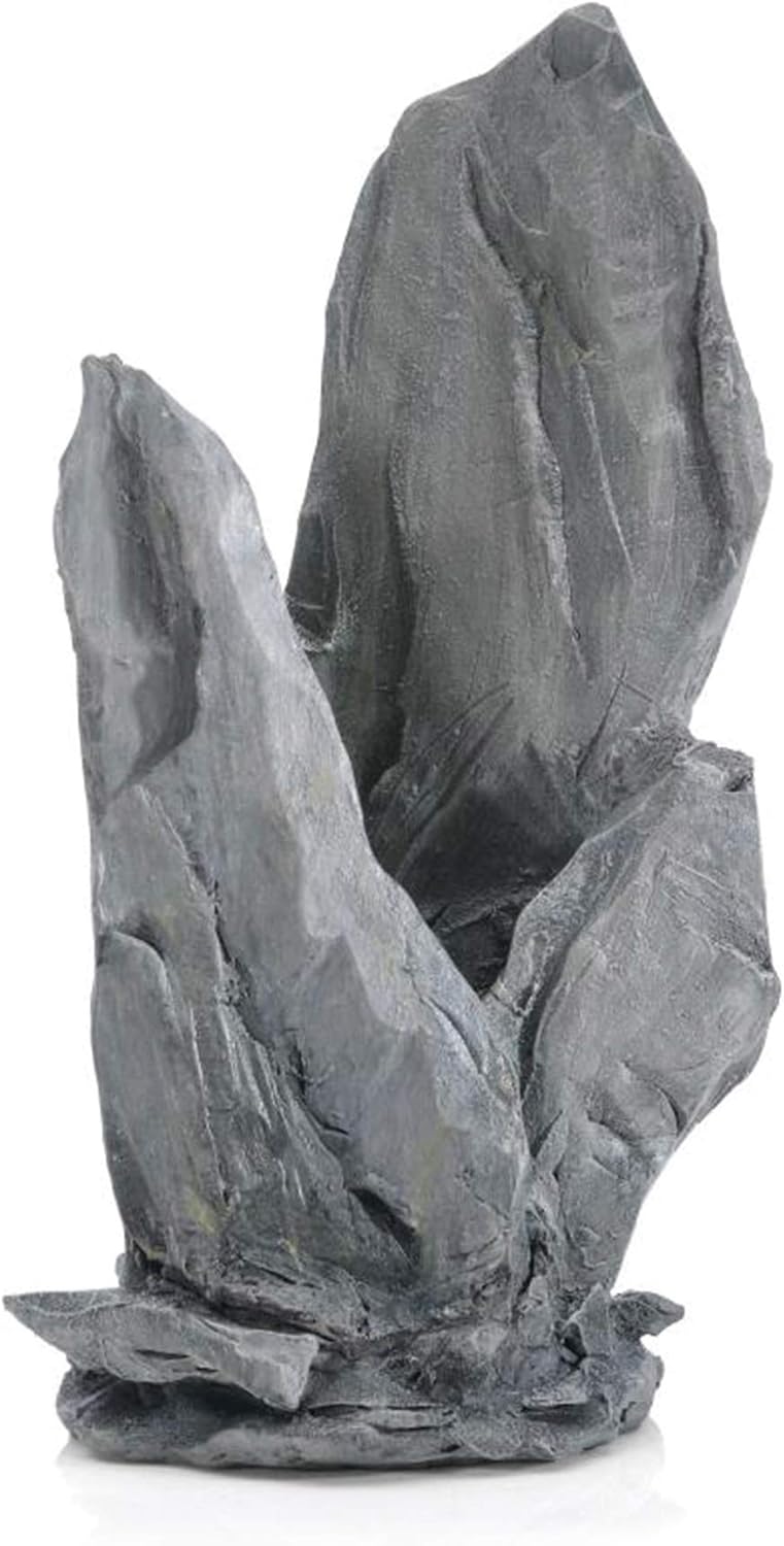 Slate Stack Ornament Medium Grey Aquariums X78717