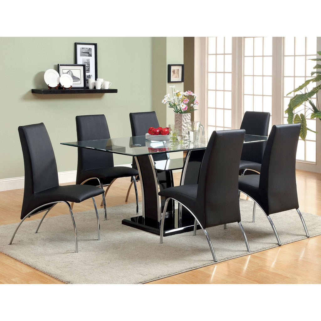 White Faux Leather Dining Chair Set of 2 M949643
