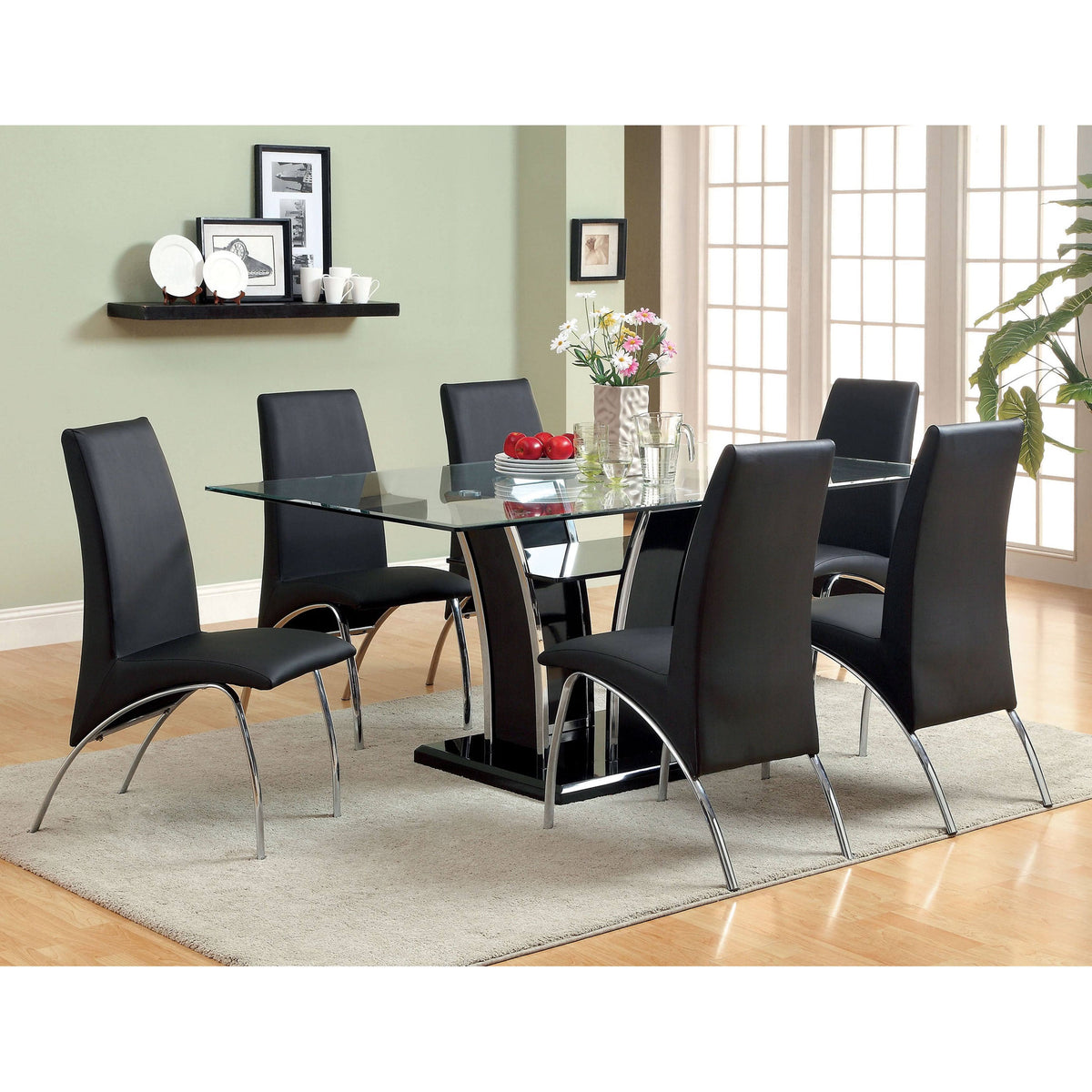 White Faux Leather Dining Chair Set of 2 M949643