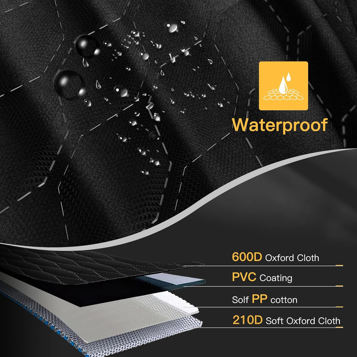 Black Water Resistant SUV Cargo Liner K412