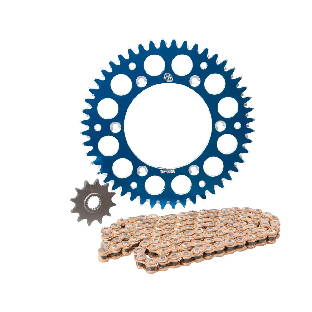 Blue Rear Sprocket and Race Chain for KTM 200 EXC N535