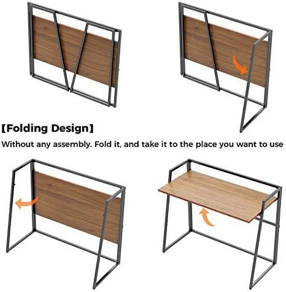 Black 41 inch Folding Computer Desk S722163